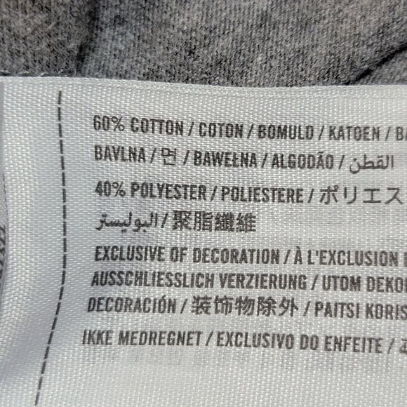 Hollister Crop SS Tee Sequin Logo & Tiger Grey - Size Small Slim - Picture 5 of 5